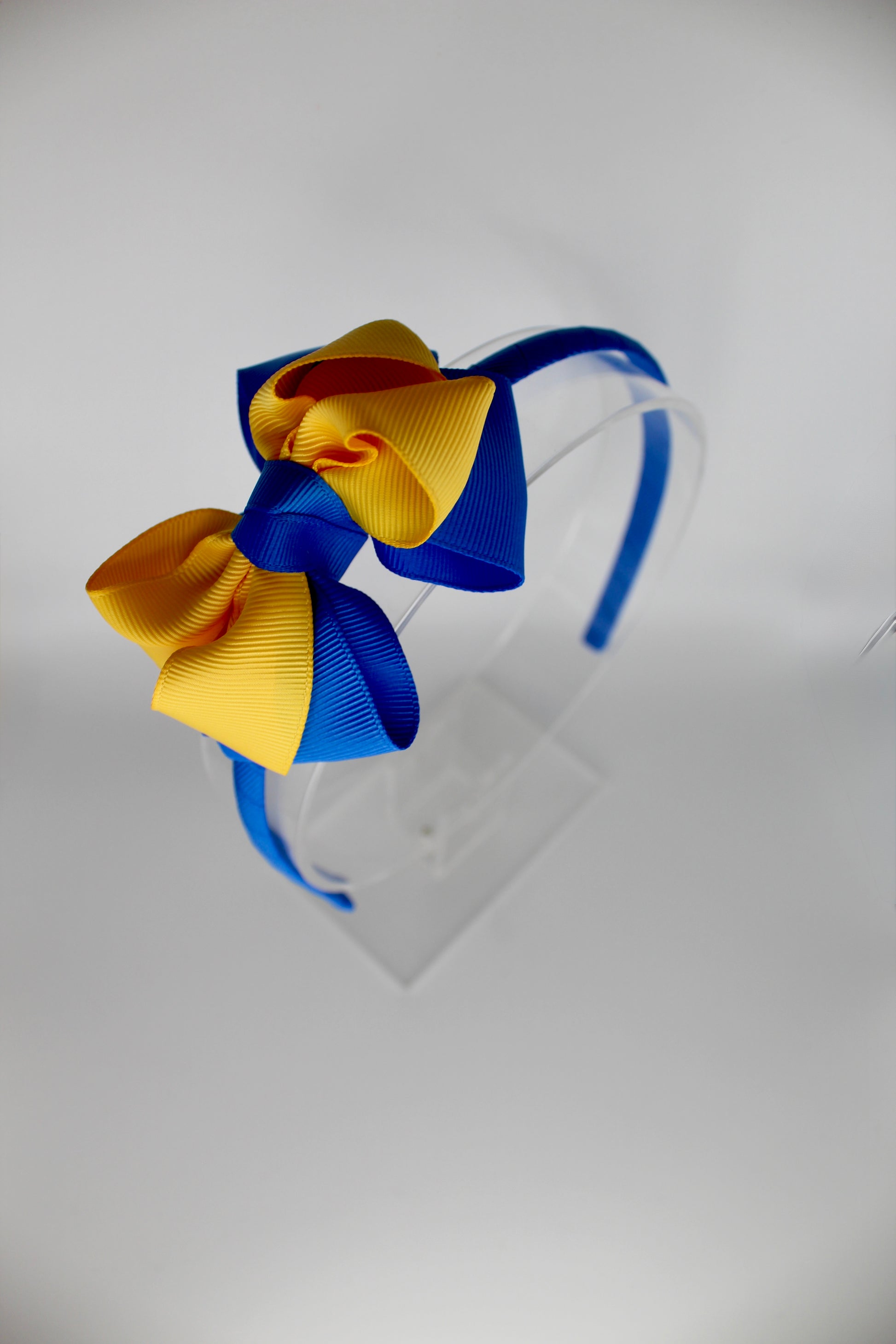 Double Loop Hair Band - Royal Blue and Yellow Gold