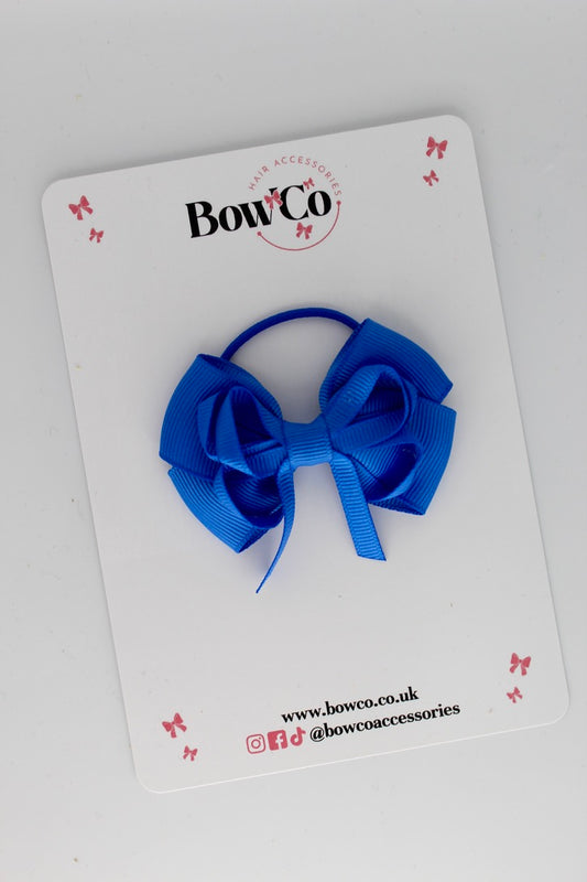 Royal Blue - Double Bow - Elastic