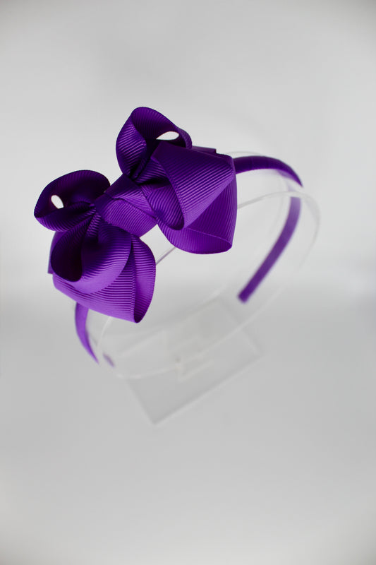 Double Loop Hair Band - Purple