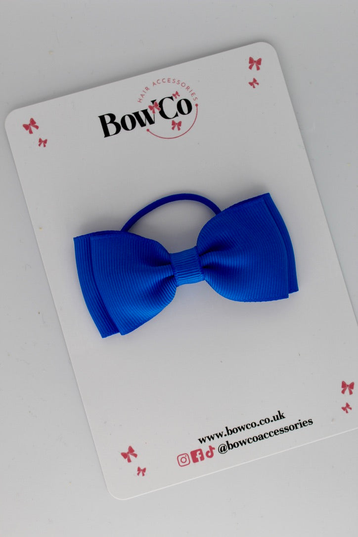 Royal Blue - Double Lapel Bow - Elastic