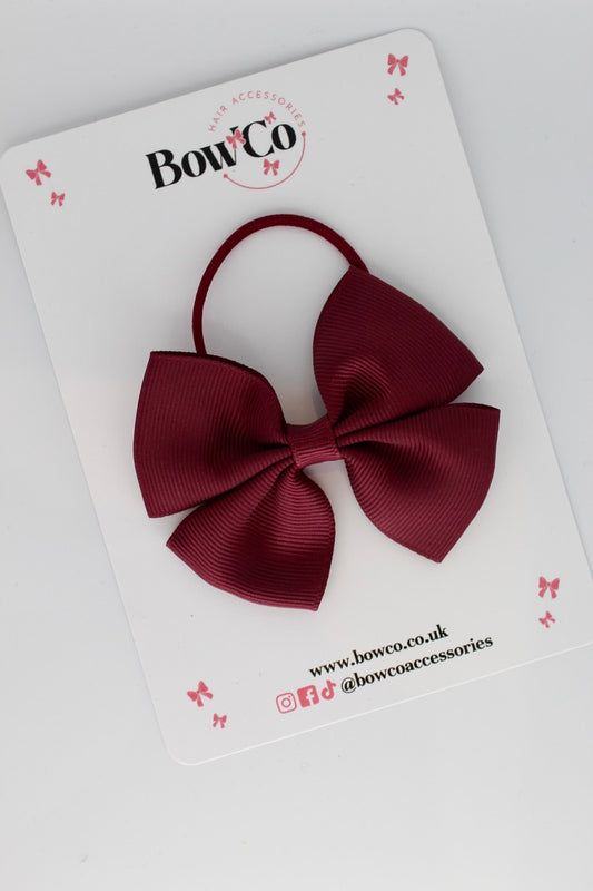 Burgundy - Twist Bow - Elastic