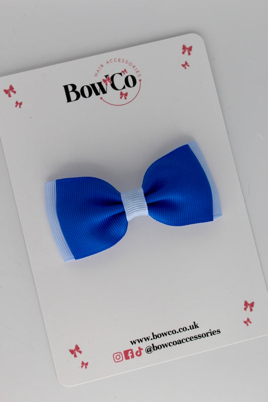 Royal Blue and Bluebell - Double Lapel - Clip