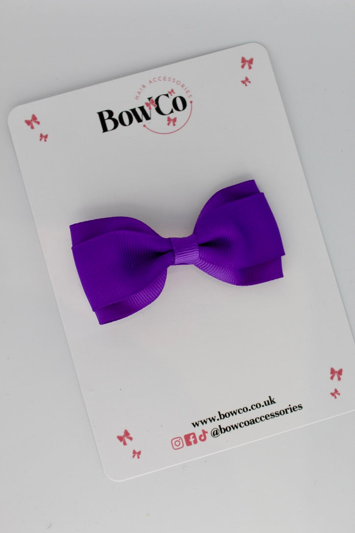 Purple - Tuxedo Bow - Clip