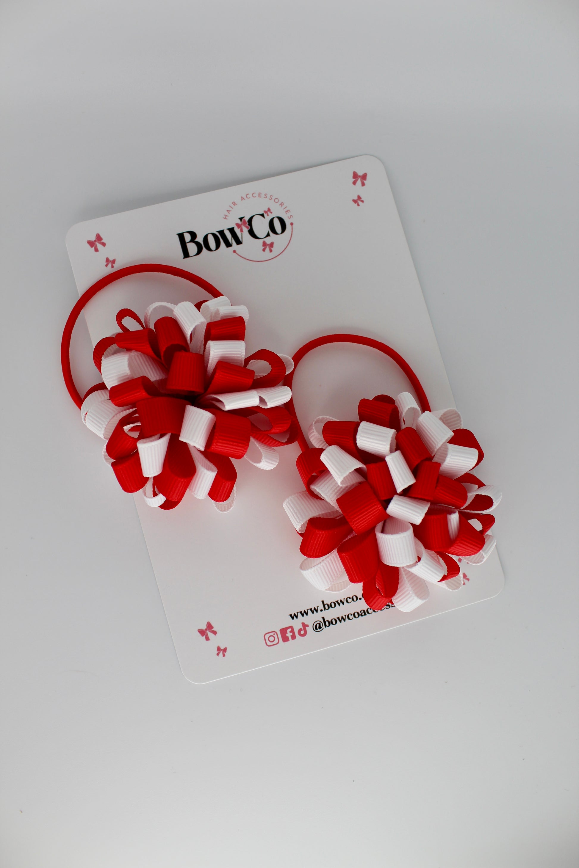 Pom Pom Set - Red and White