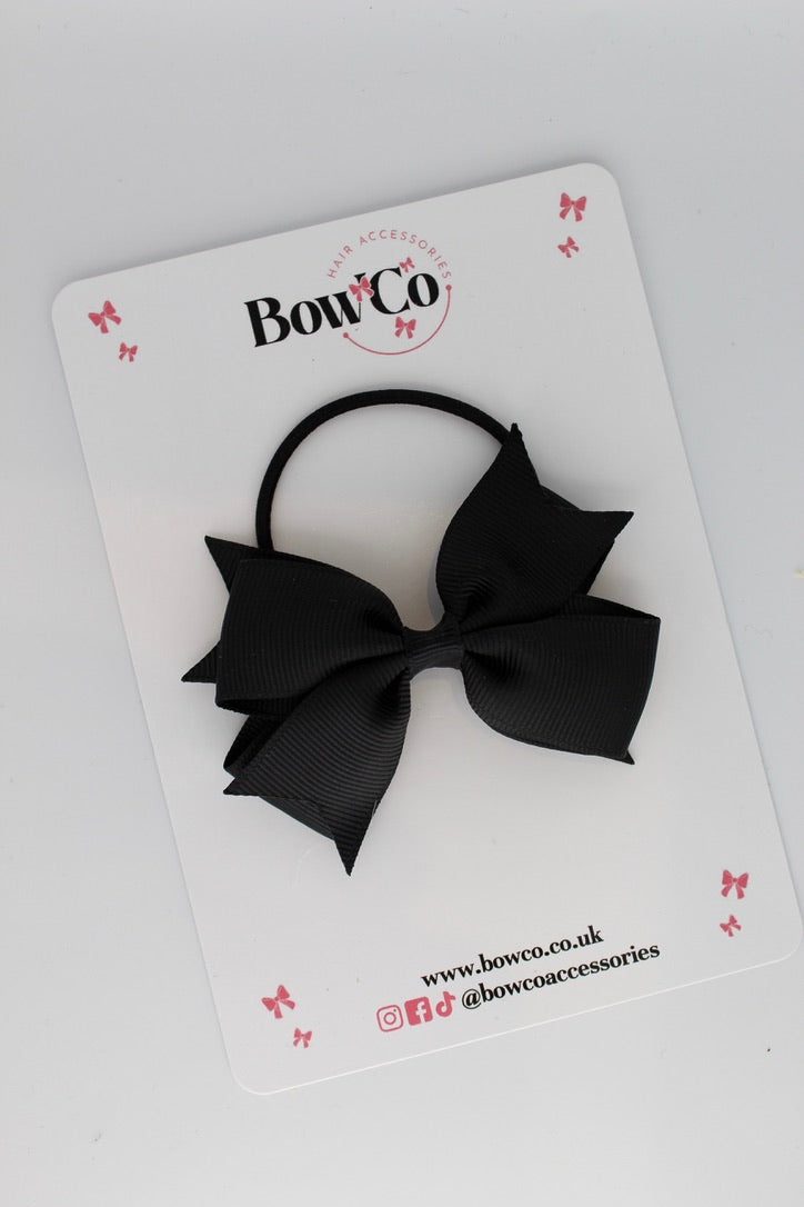 Black - Layer Tail Bow - Elastic