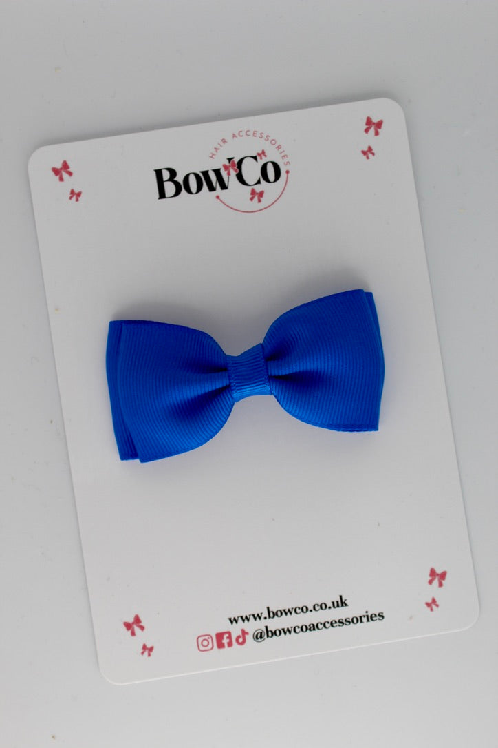 Royal Blue - Double Lapel Bow - Clip