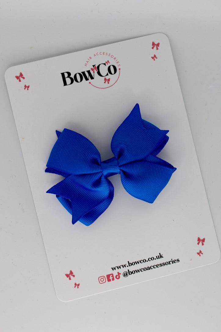 Royal Blue - Layer Tail Bow - Clip