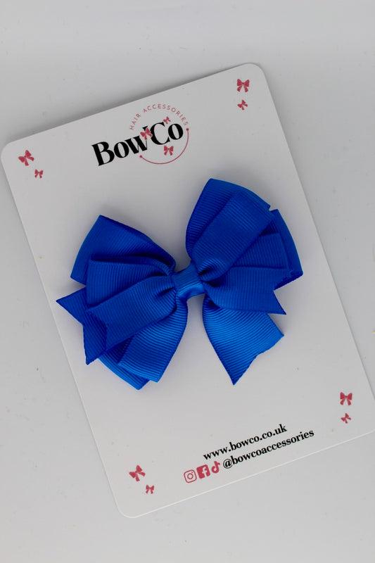 Royal Blue - Double Tail Bow - Clip