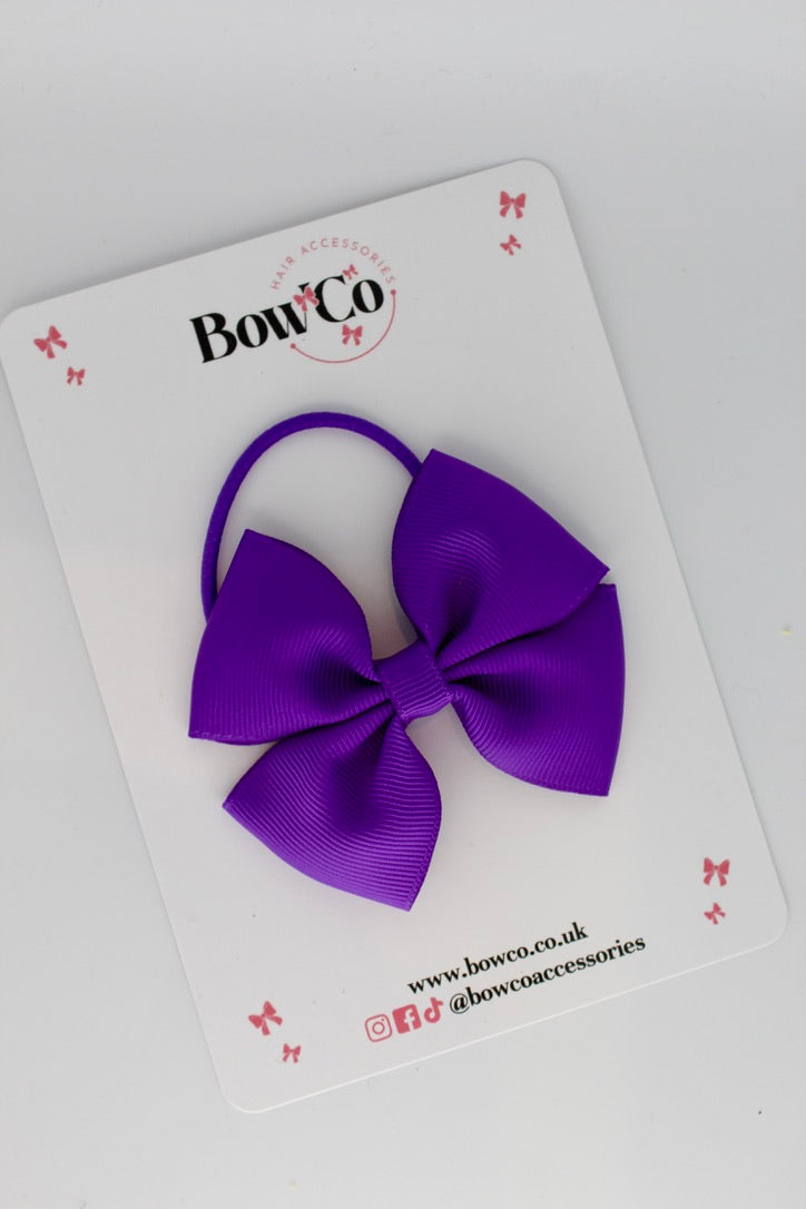 Purple - Twist Bow - Elastic