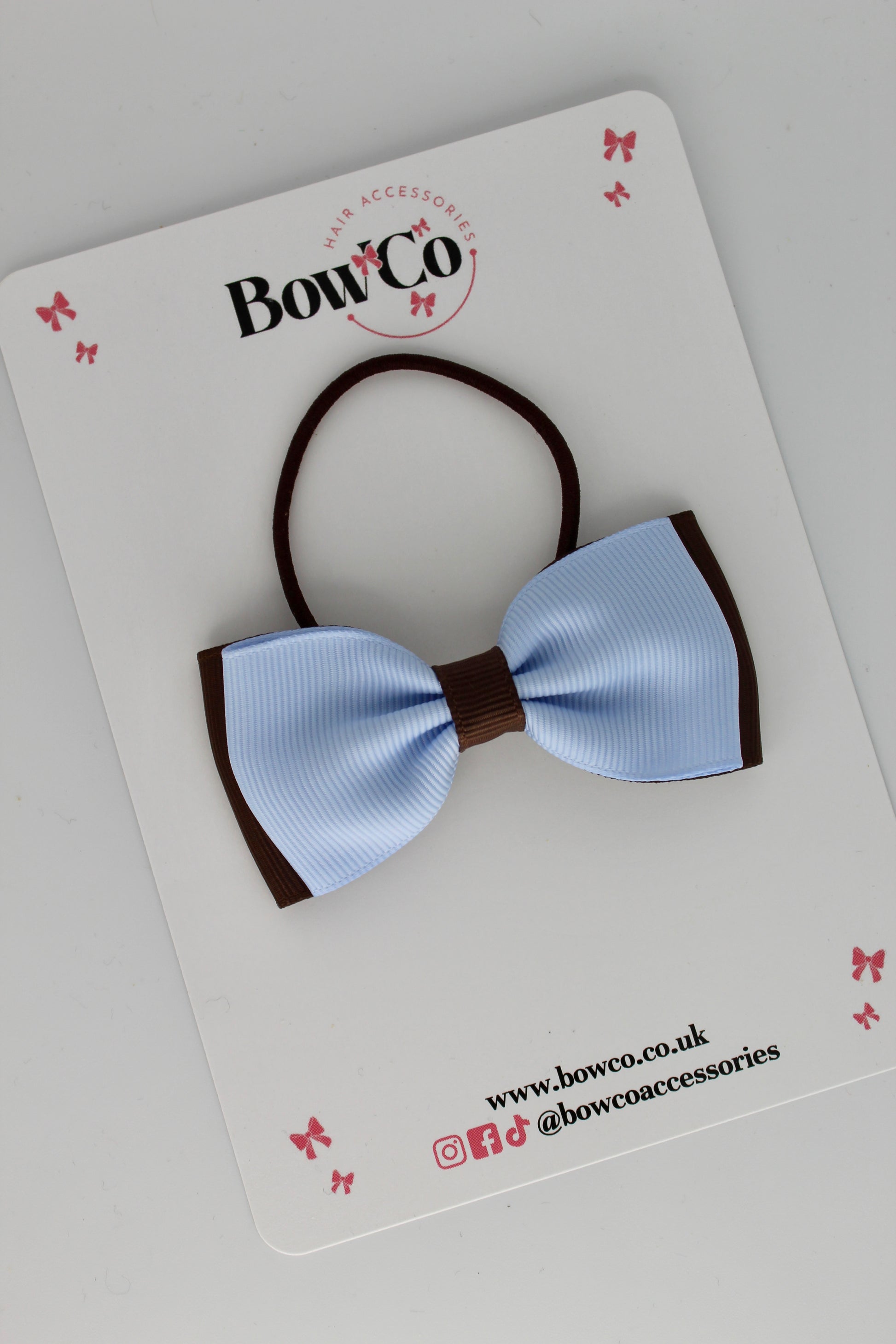 Bluebell and Brown - Double Lapel - Elastic