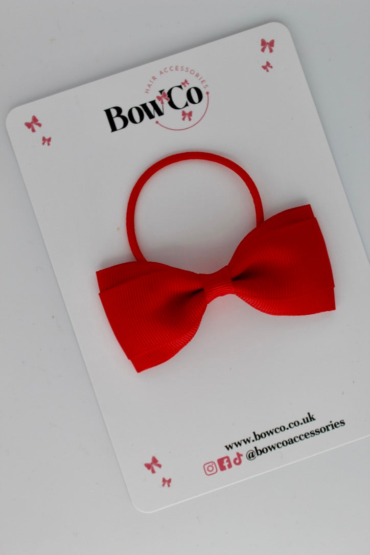 3 Inch Tuxedo Bow - Elastic - Red