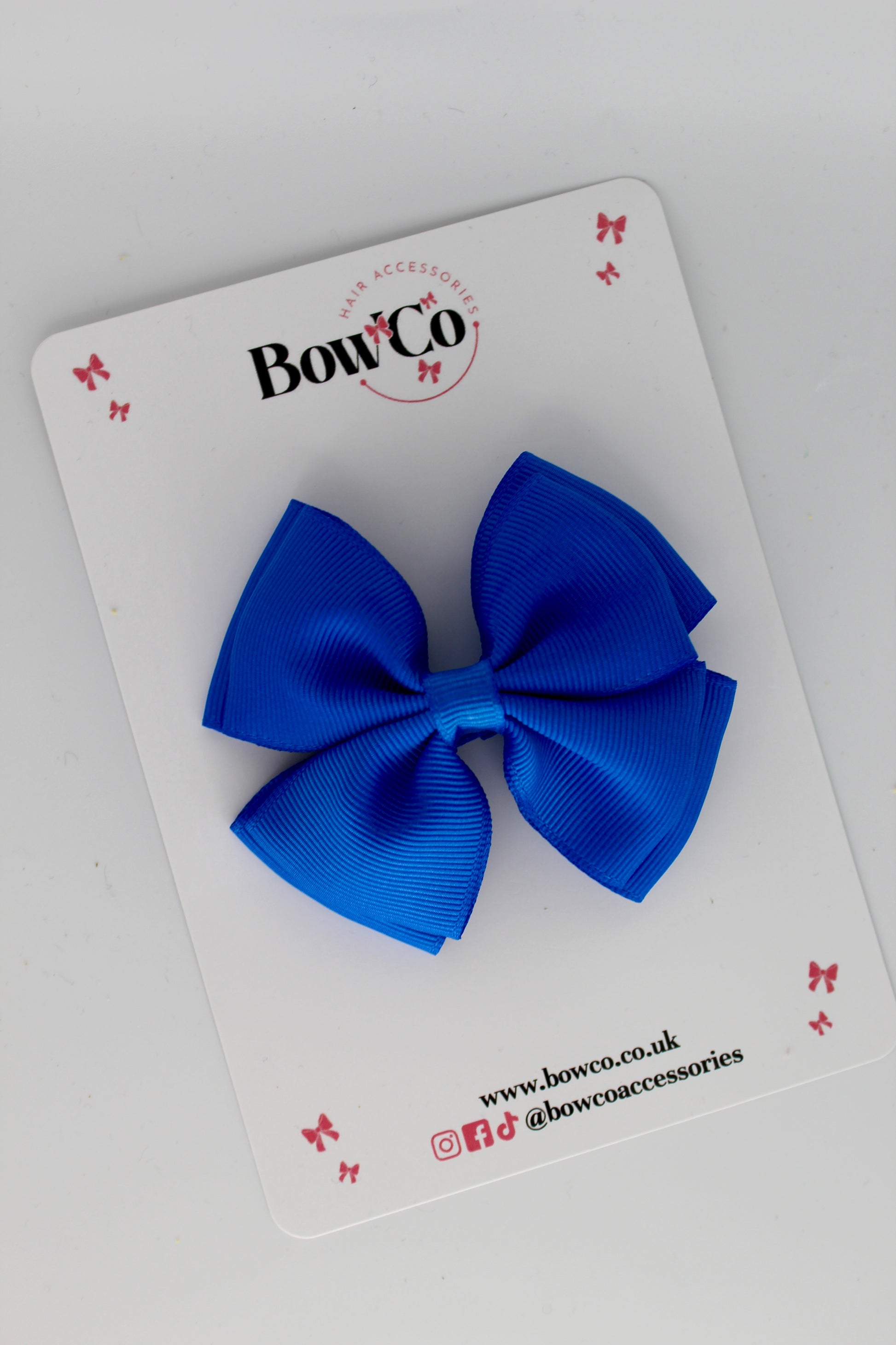 Royal Blue - Double Layer Bow - Clip