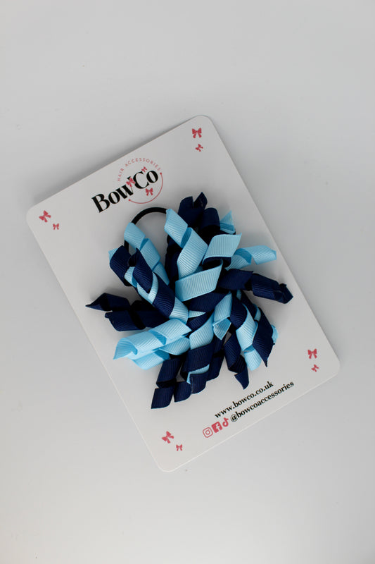 Corker Bow Elastic - Navy and Blue Topaz