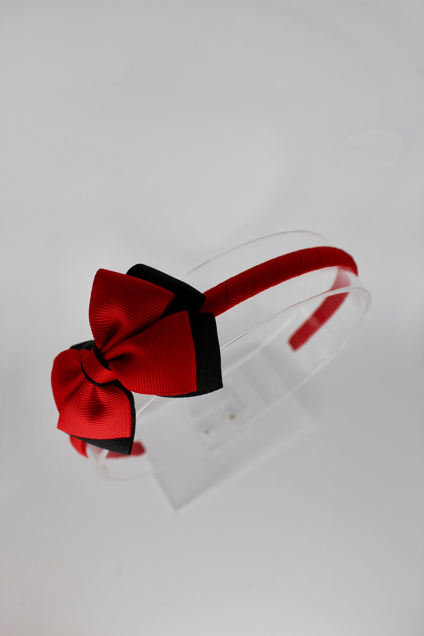 Bow Hairband - Red and Black