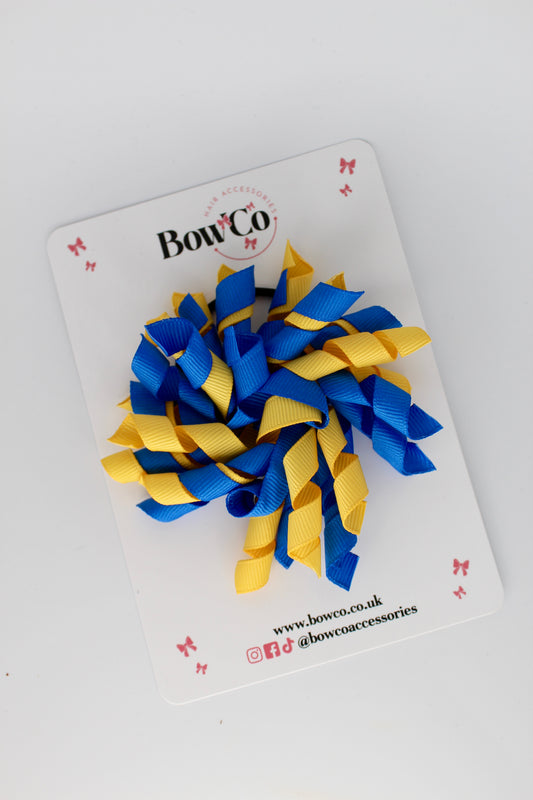 Corker Bow Elastic - Royal Blue and Yellow Gold