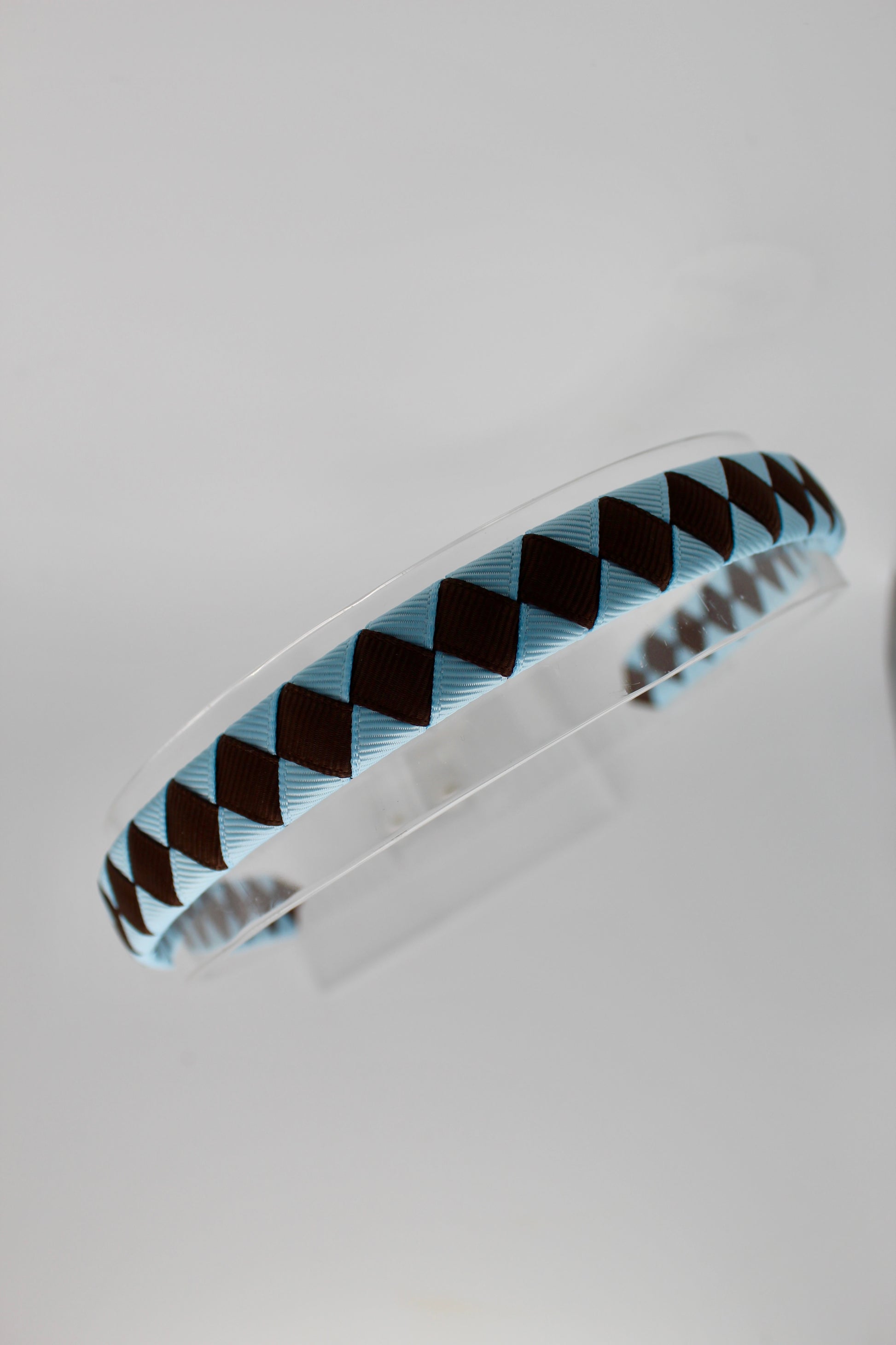 Pleated Blue Topaz and Brown Hair Band