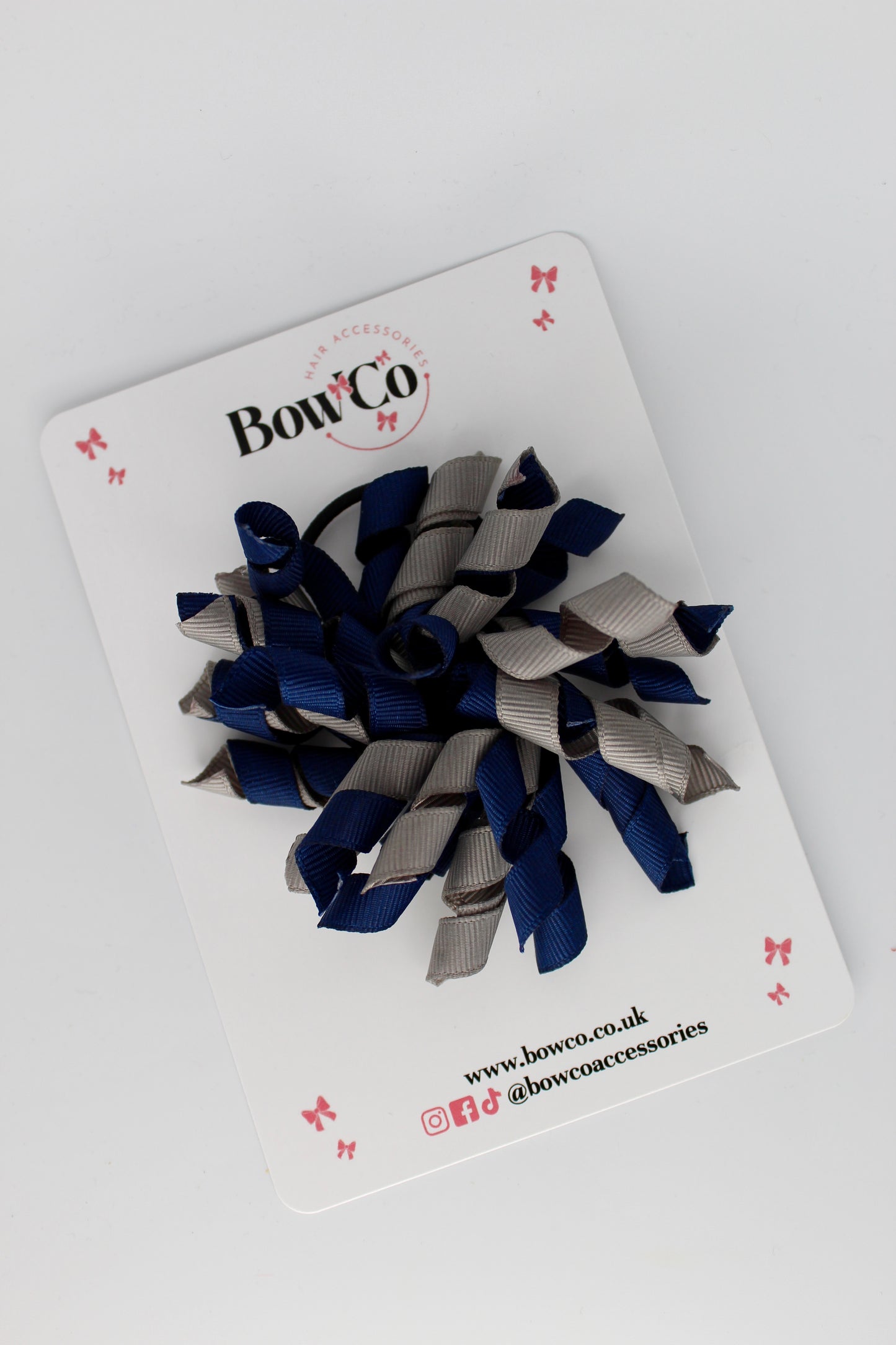 Corker Bow Elastic - Navy and Metal Grey