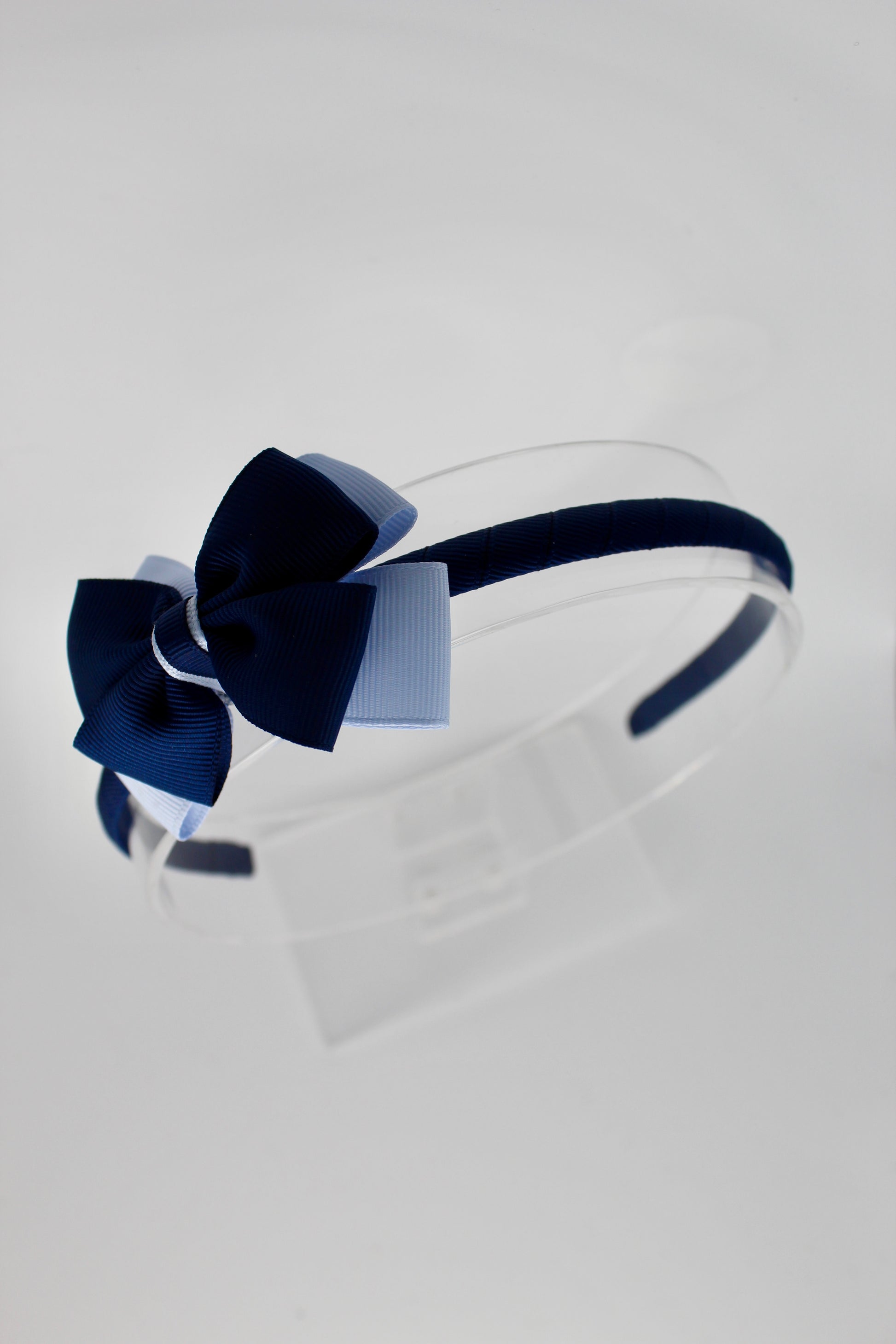 Bow Hairband - Navy Blue and Bluebell