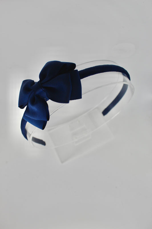 Bow Hair Band - Navy Blue