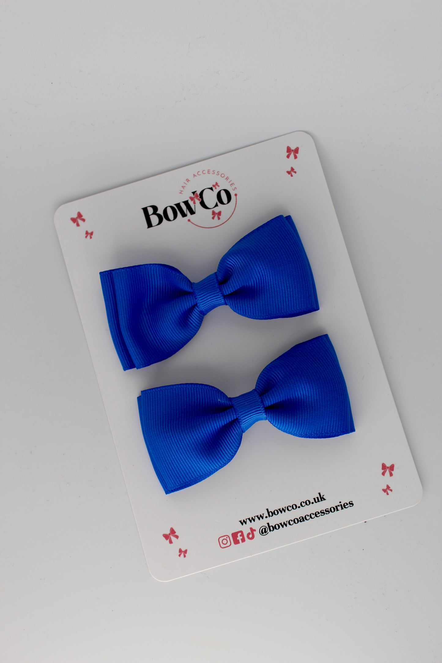 Royal Blue - Double Lapel Bow Set - Clip