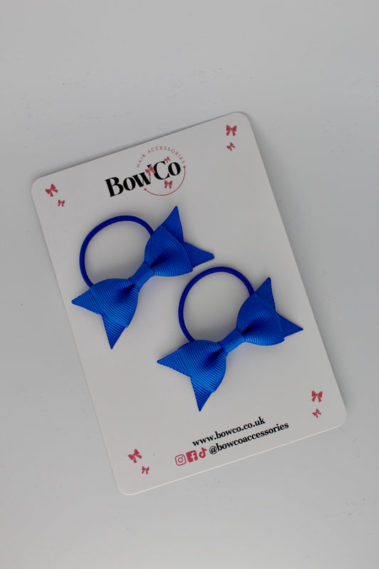 2.5 Inch Layer Tail Bow - Elastic - 2 Pack - Royal Blue