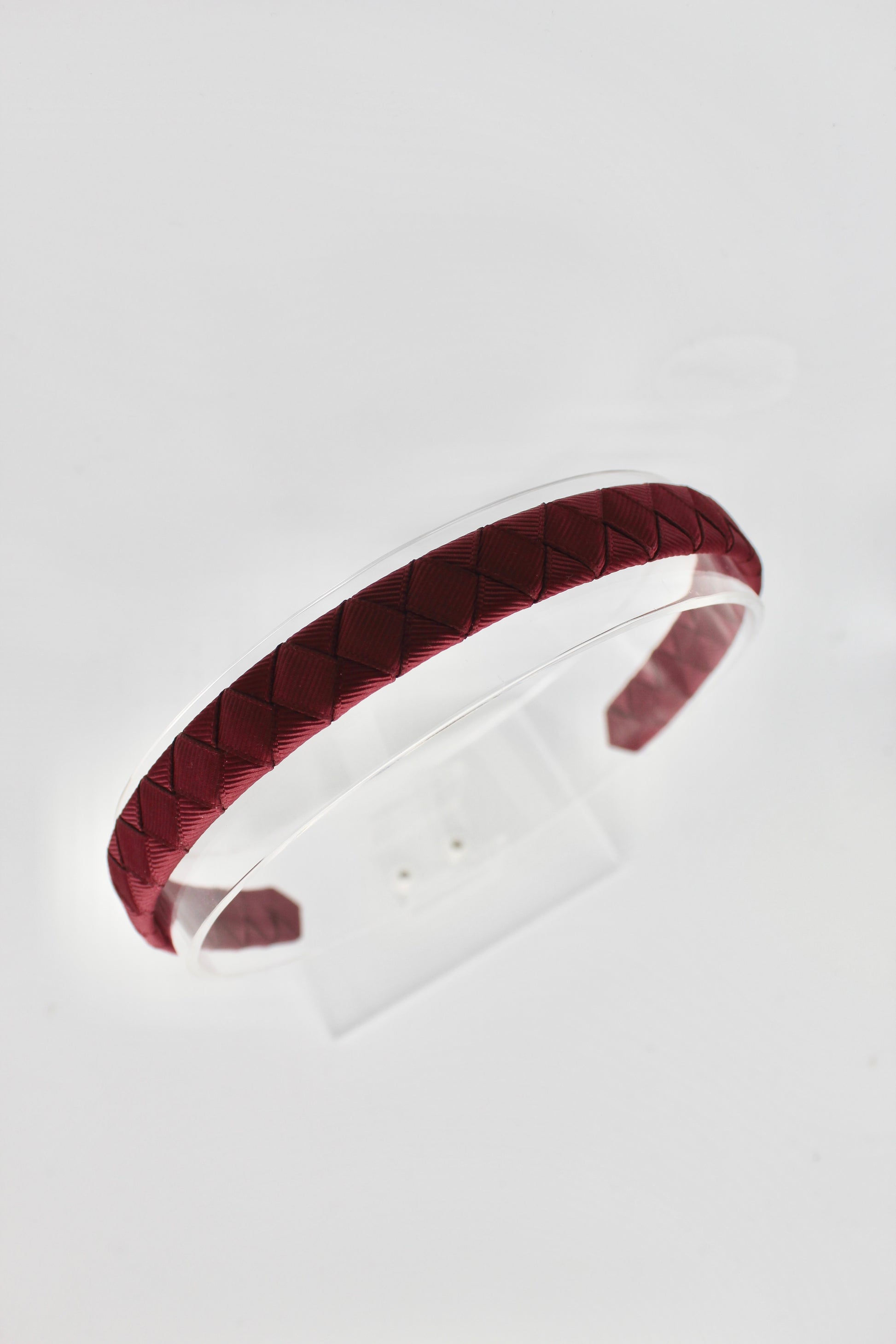 Pleated Burgundy Hair Band