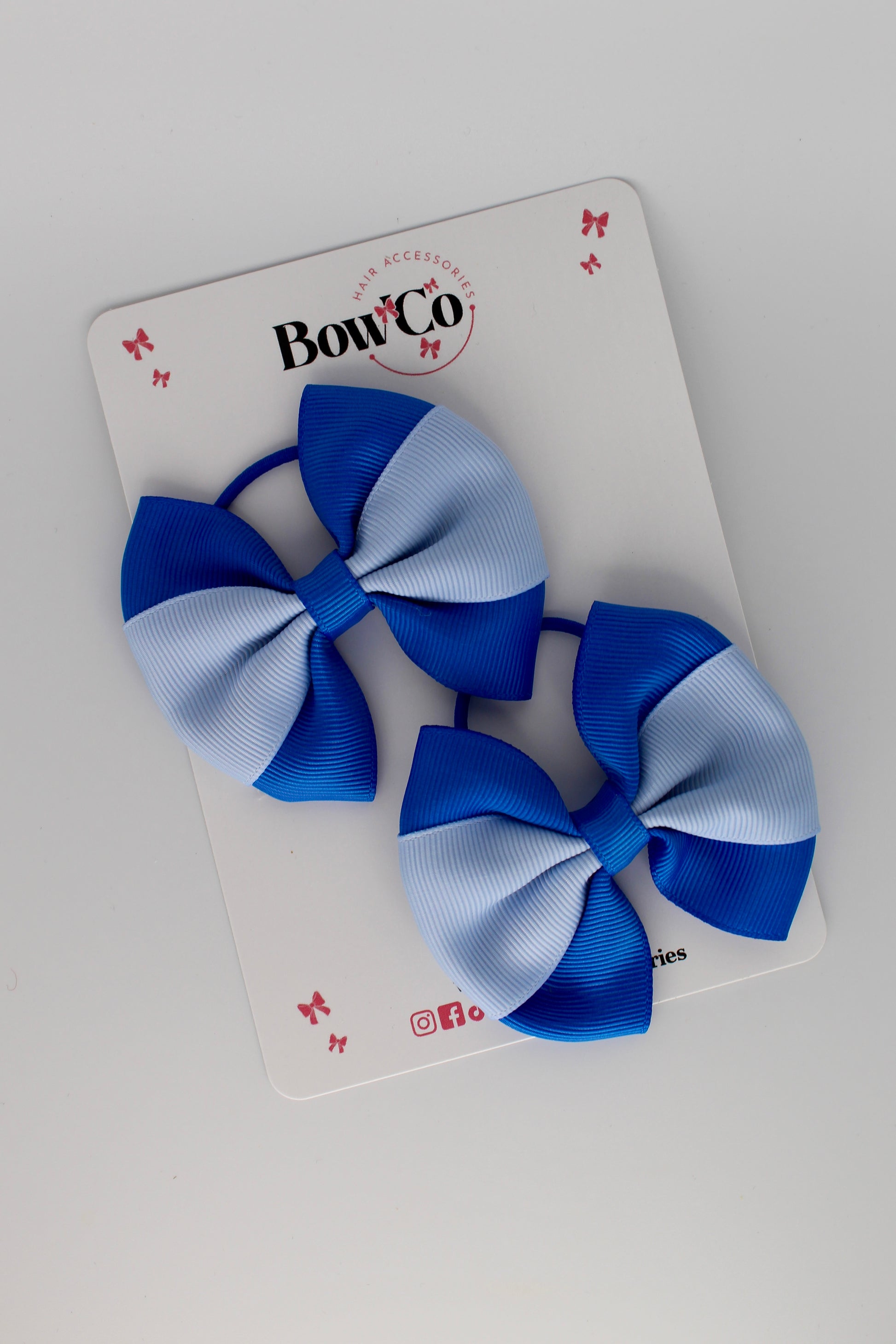 Royal Blue and Bluebell Round Tuxedo Bow