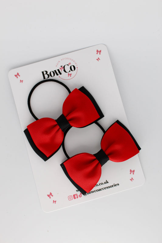 Double Lapel Set - Elastic - Red and Black