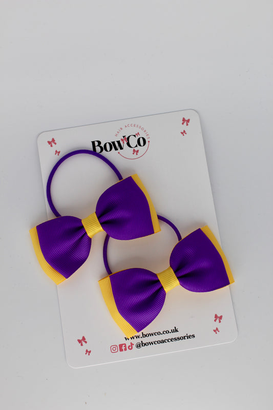 Double Lapel - Elastic - Purple and Yellow Gold