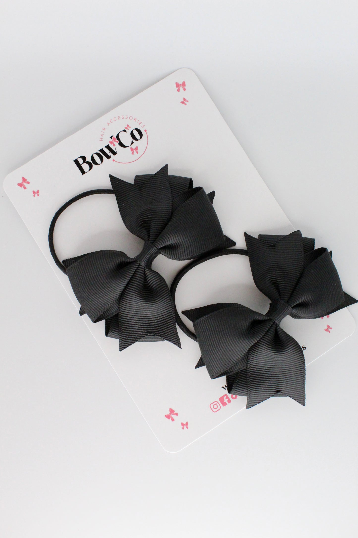 Black Layer Tail Bow Set - 2 Pack