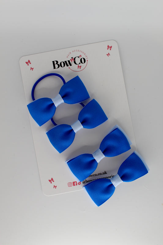 Layer Bow - 4 Bow Pack Bundle - Royal Blue and Bluebell