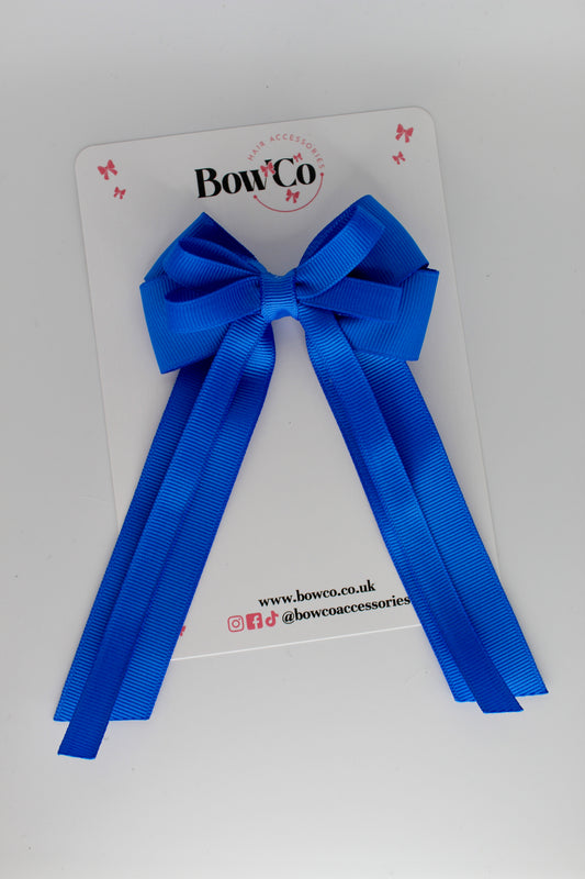 Royal Blue Loop Bow with Alligator Clip