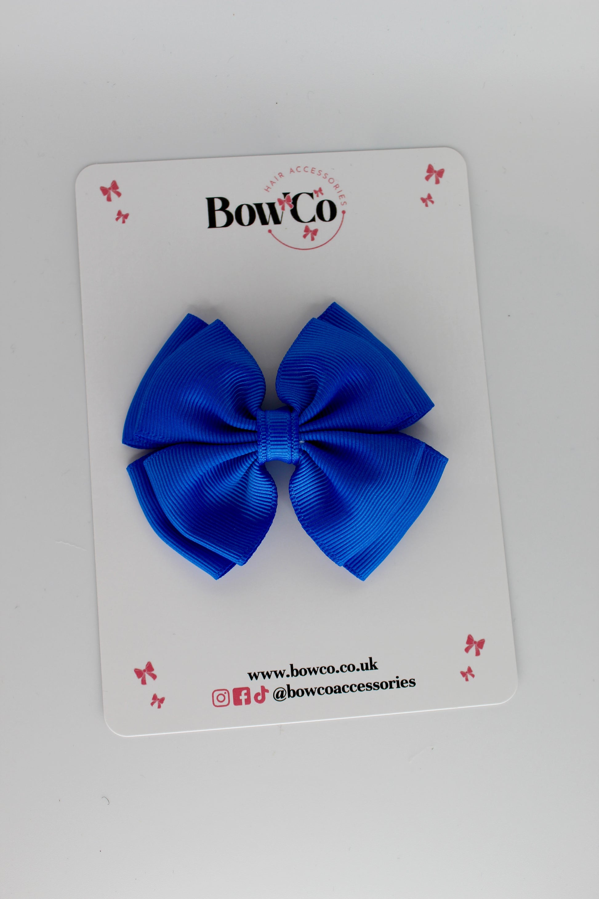 3 Inch Layer Edge Bow - Clip - Royal Blue