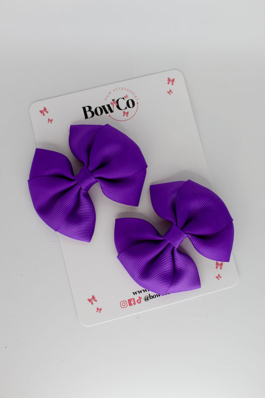 Purple Round Tuxedo Bow Set