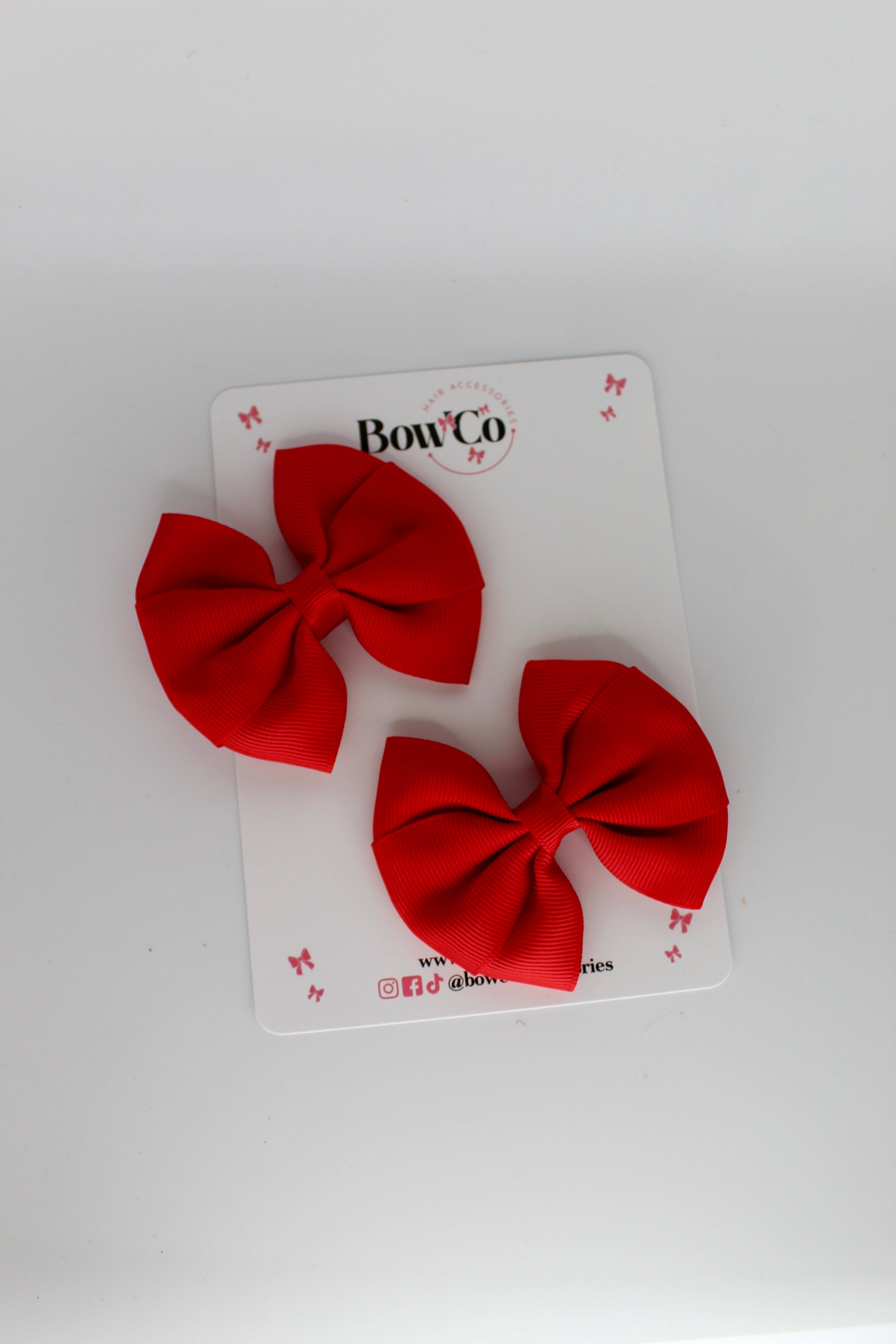 Red Round Tuxedo Bow Set