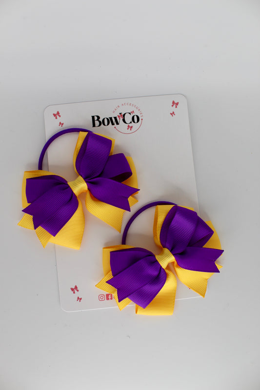 Double Tail Bow - Elastic Band - 2 Pack