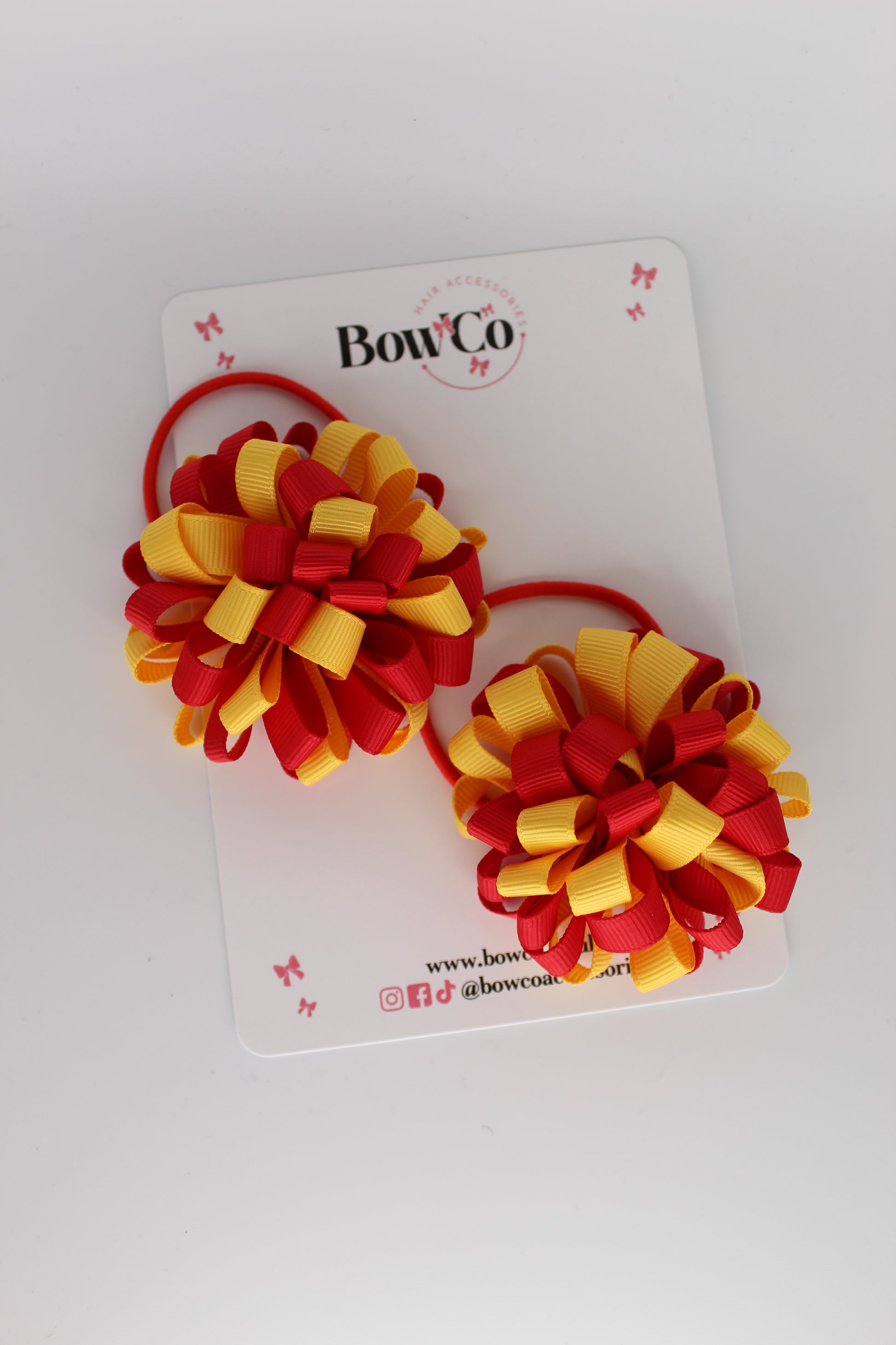 Pom Pom Bow Set - 2 Pack