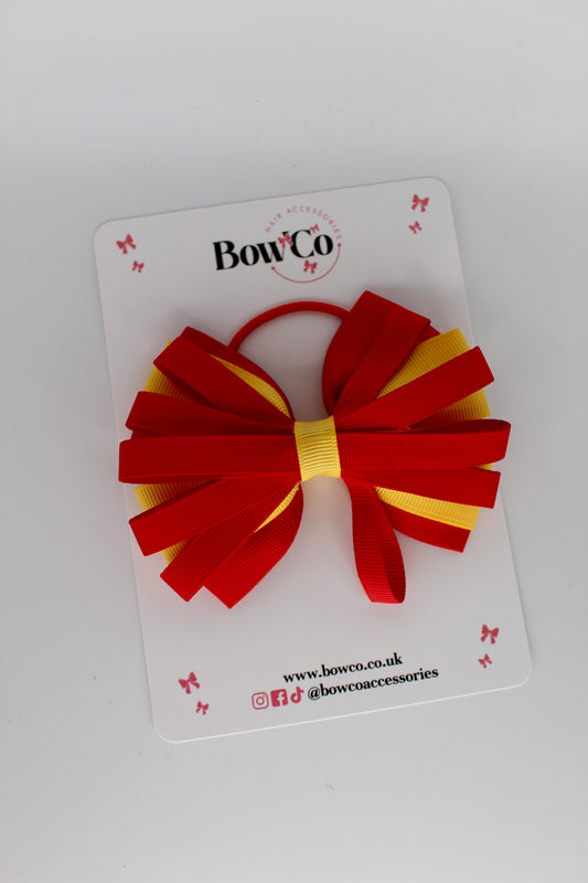 4 Inch Spiral Bow - Elastic Band