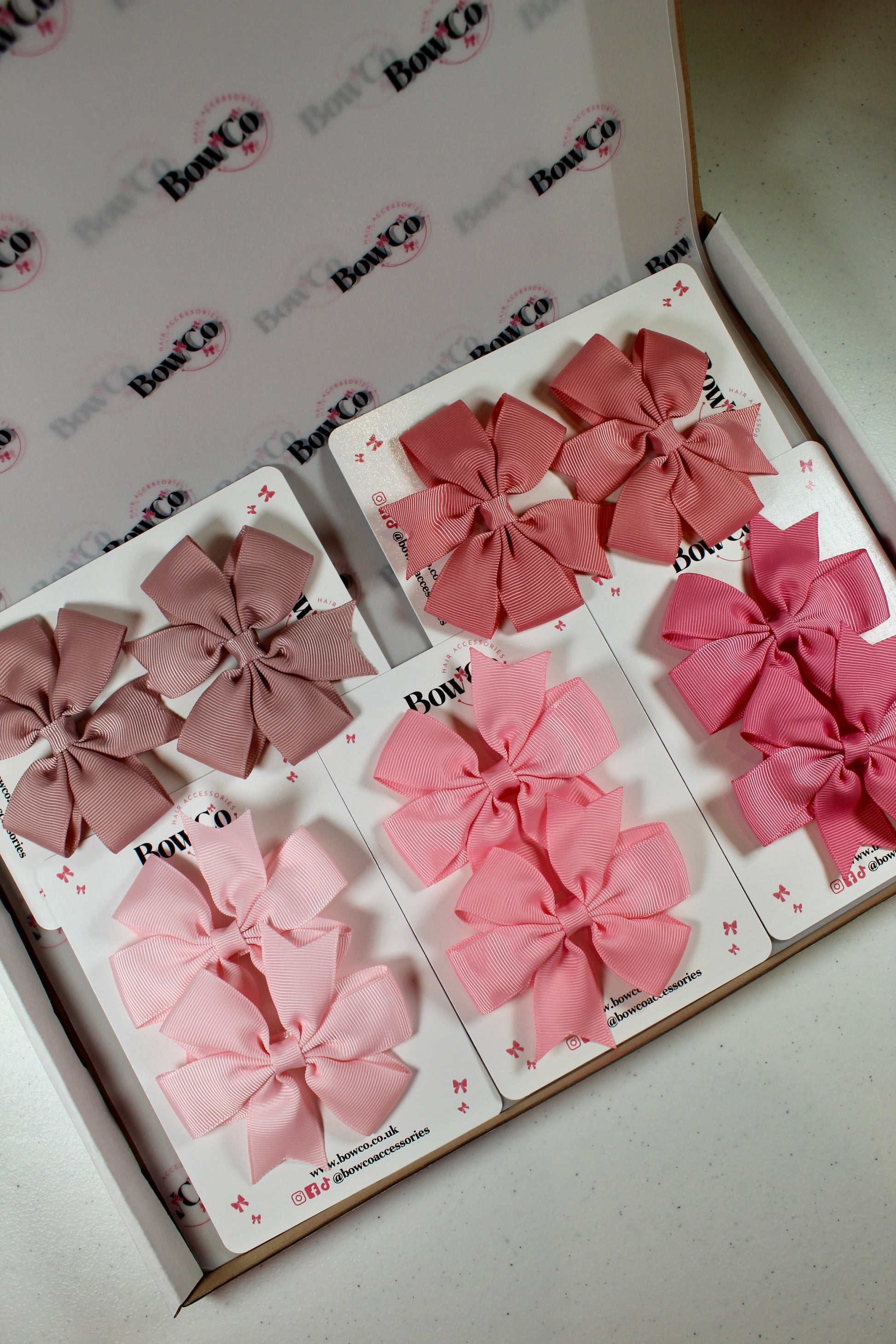 Pinwheel Bow Set - Perfect Pinks