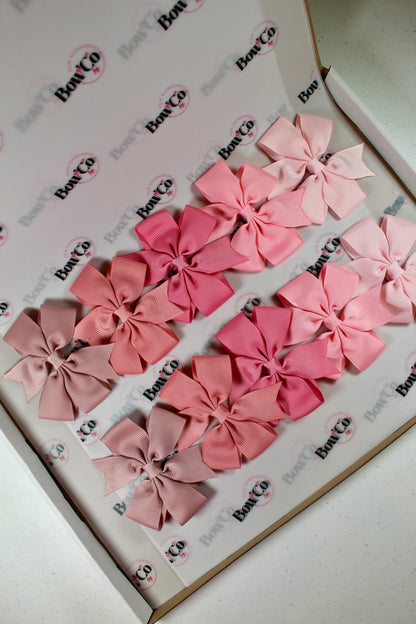 Pinwheel Bow Set - Perfect Pinks