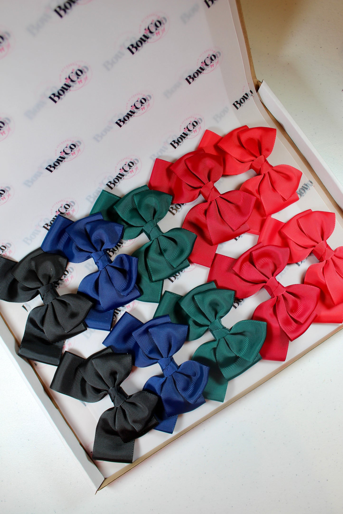 Winter Hair Bow Set - Knot Bow