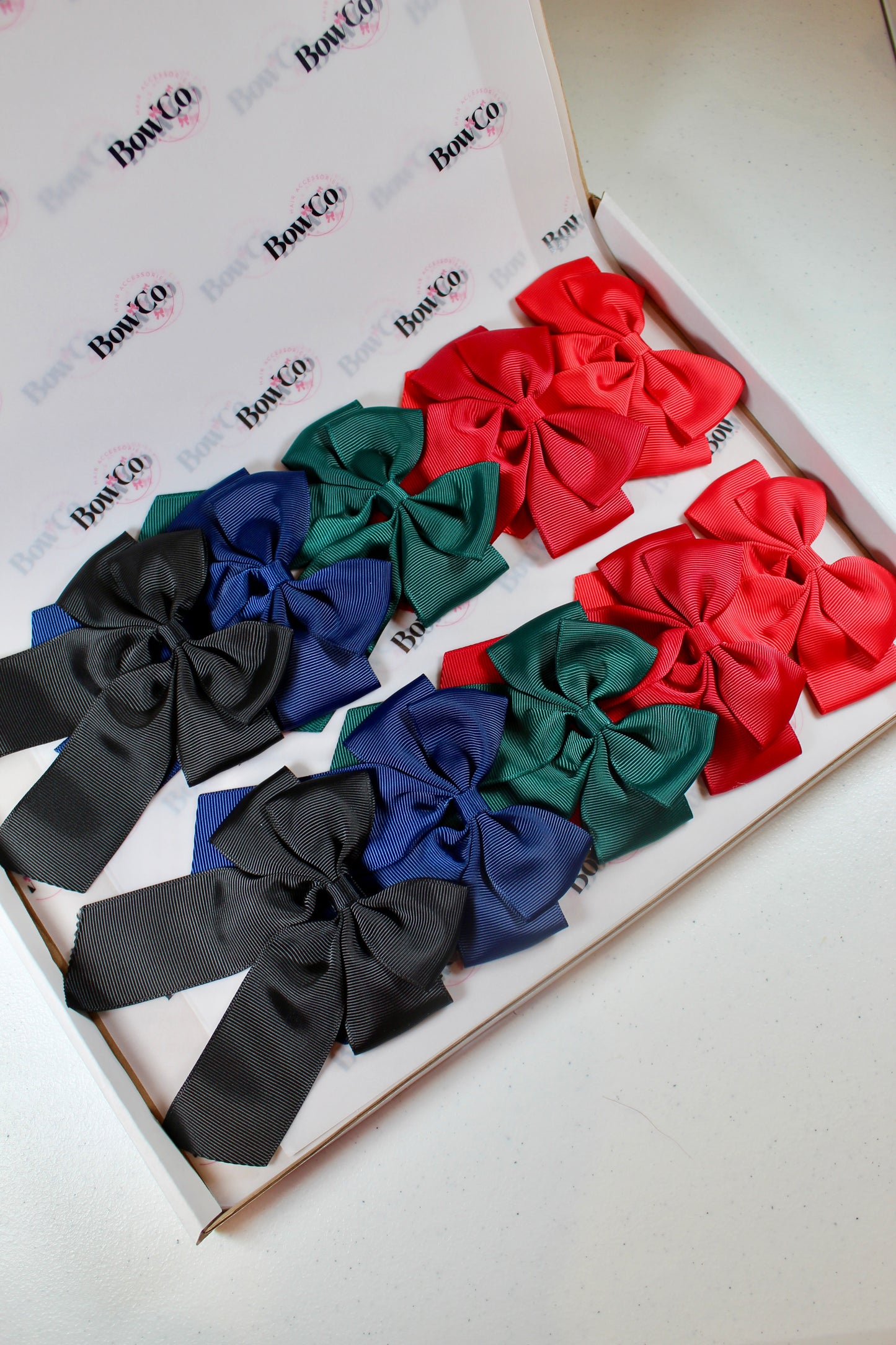 Winter Hair Bow Set - Double Layer Bow